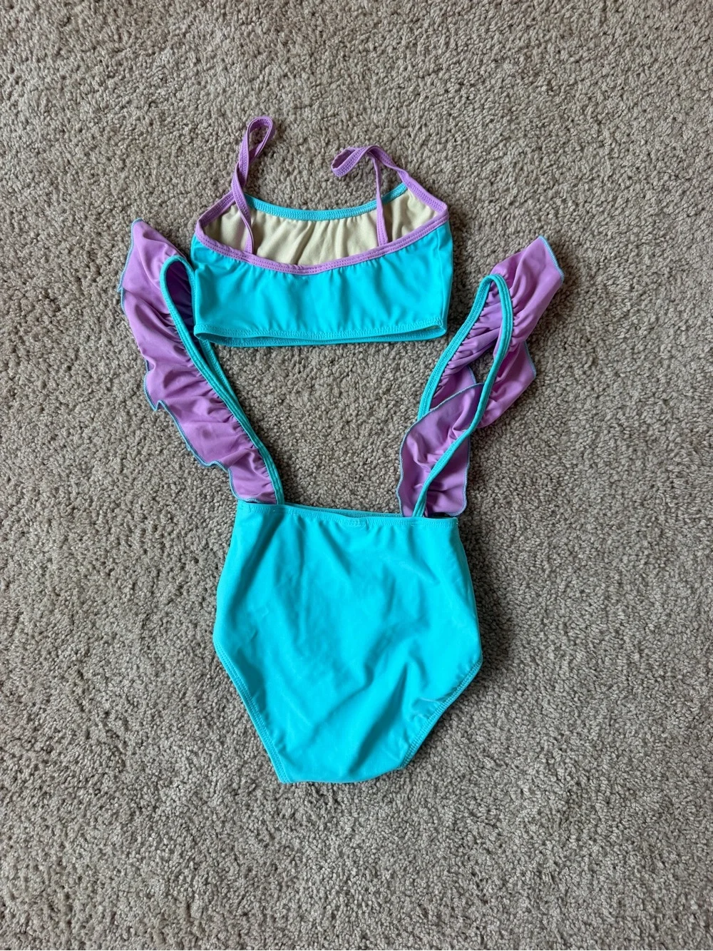 Kandi Kouture Turquoise and Purple Ruffle Dance Set